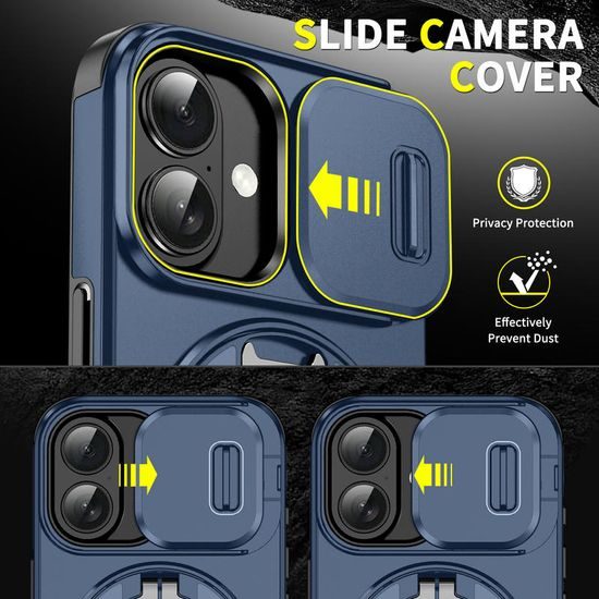 Camslide Stand etui, iPhone 17, modro