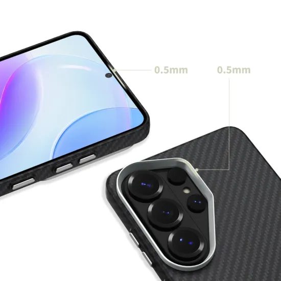 Tech-Protect Ion Carbon MagSafe cover til Samsung Galaxy S26 Ultra - Sort-Sølv