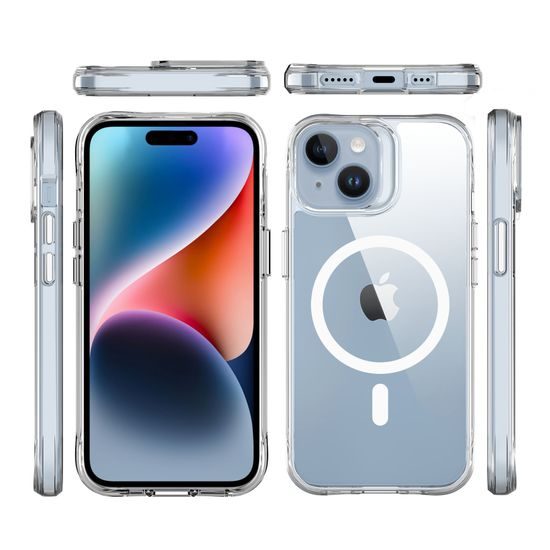 JP MagFit MagSafe Θήκη με Πιστοποίηση 3M SGS, iPhone 15, Διάφανη