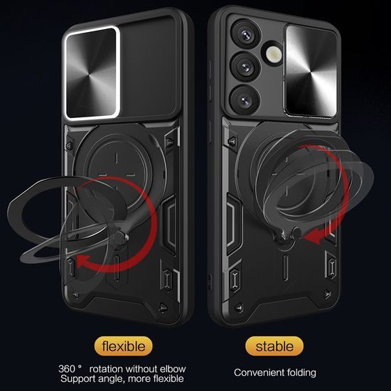 Techsuit CamGuard Pro, Samsung Galaxy S25 Plus, červený