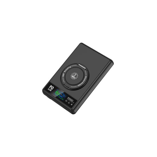 UltraThin MagSafe 15W Ασύρματο Power Bank 10000 mAh με φόρτιση Apple Watch και περιστρεφόμενη βάση 360°, μαύρο