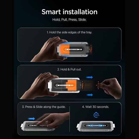 Spigen Glas.tR EZ Fit Pro AC Tvrzené sklo, iPhone 16 Pro / 17 / 17 Pro / 18 Pro, 2 kusy