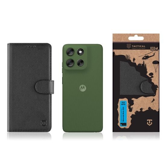 Θήκη Tactical Field Notes, Motorola Moto G56, μαύρη