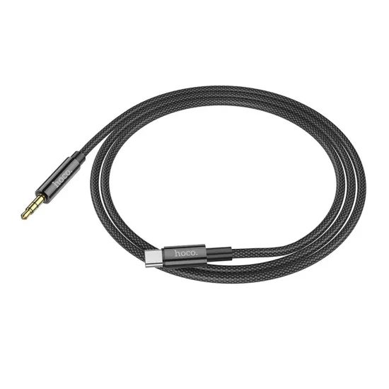 Hoco UPA19 καλώδιο USB-C - AUX Jack 3,5 mm, 1 μ, μαύρο