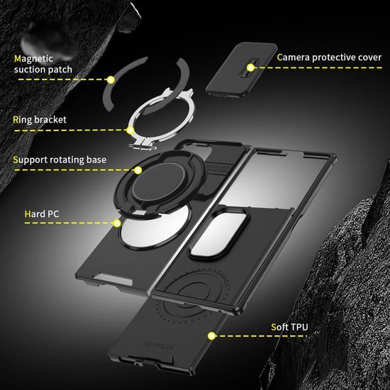 Husă Camslide Stand, Samsung Galaxy Z Fold 8 Ultra, negru