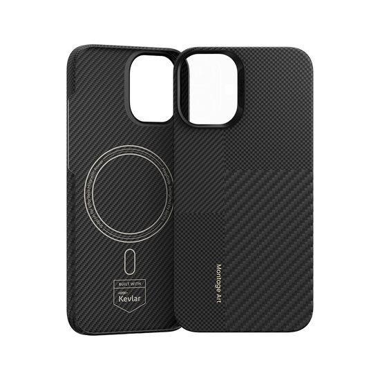 Benks Montage Magnetic Armor Air Kevlar θήκη PC Frame, iPhone 16, μαύρη
