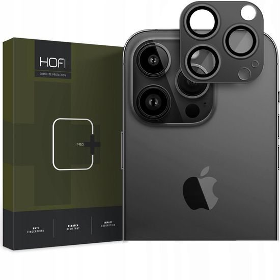 Hofi Sticla securizata FullCam Pro+ pe obiectiv, iPhone 15 Pro / 15 Pro Max, negru
