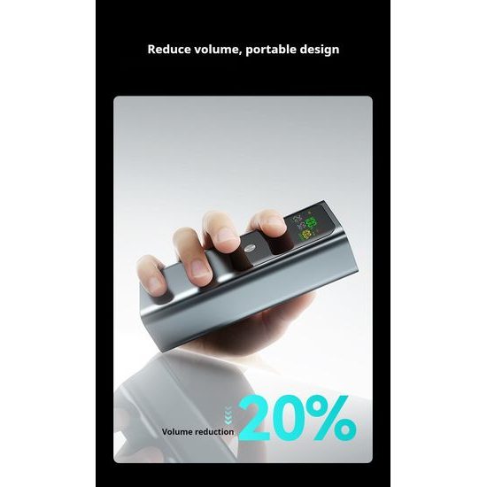 Συμπαγής power bank για γρήγορη φόρτιση laptop, 100W, 20.000 mAh, μαύρο