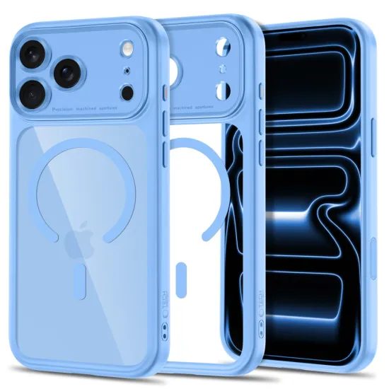Tech-Protect MagPeak MagSafe CC, iPhone 17 Pro Max / 18 Pro Max, modrý / priehľadný