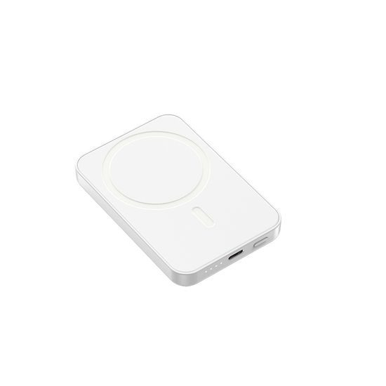 Ασύρματο power bank MagSafe, 5000mAh, PD22,5W, ABS, λευκό