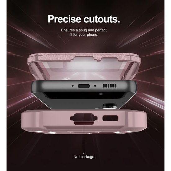 Dexnor 360 Kickstand Θήκη για Samsung Galaxy S23 FE, ροζ