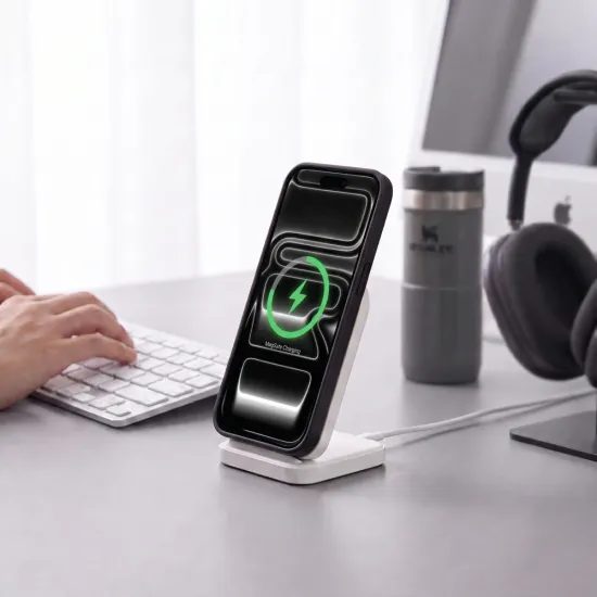 iPhone 17 Pro / 18 Pro vāciņš – Tech-Protect Wallet MagSafe – melns