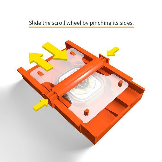 2er Set gehärtete PMMA Gläser mit Applikator, Apple Watch 10 / 11, 42 mm, schwarz