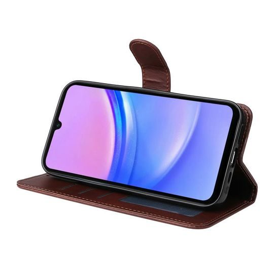 Samsung Galaxy A18 ümbris – Magnet Case nahkümbris – pruun
