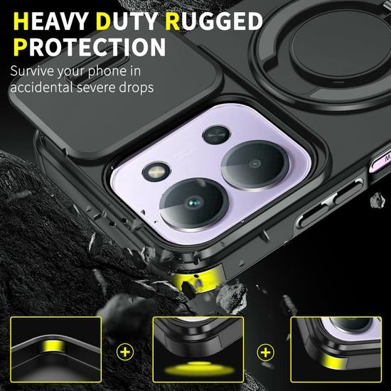 Θήκη Camslide Stand, Xiaomi Redmi 15C, μαύρη