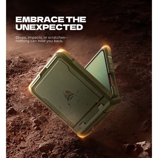 Dexnor 360 Kickstand obal Samsung Galaxy Z Flip 7, zelený