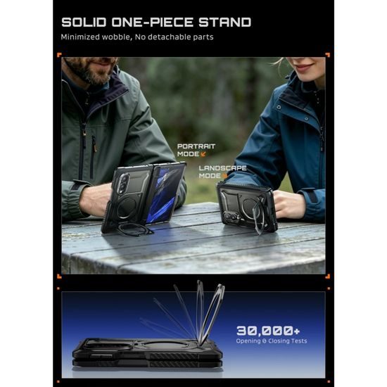 Supcase UB Grip Mag MagSafe Privacy, Samsung Galaxy Z Fold 8, čierny