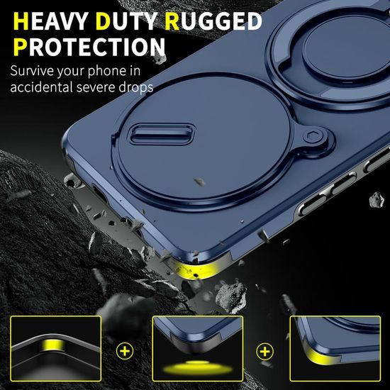 Θήκη Camslide Stand, Xiaomi Redmi Note 15 5G, μπλε