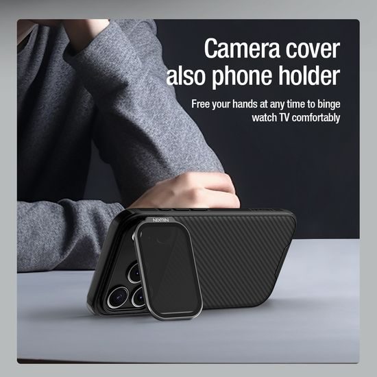 Nillkin CamShield Prop Magnetic, iPhone 17 Pro / 18 Pro, črn