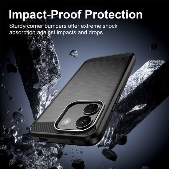 Xiaomi Redmi Note 17 Pro Max ümbris – Carbon silikoonümbris – must