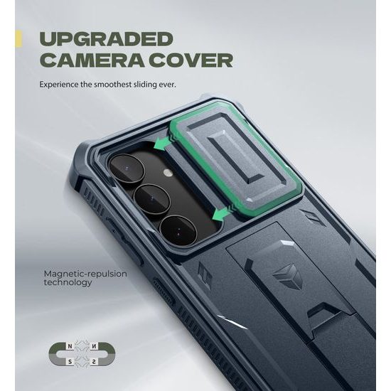 Dexnor 360 Kickstand Camprotector θήκη Samsung Galaxy S25 FE, μπλε
