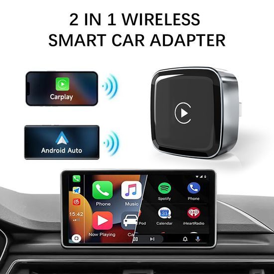 Ασύρματος Προσαρμογέας για CarPlay και Android Auto, Plug & Play, Αλουμίνιο, CA29