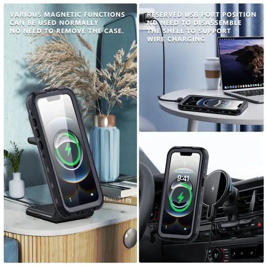 ShellBox IP68 Θήκη, iPhone 16e, Μαύρο