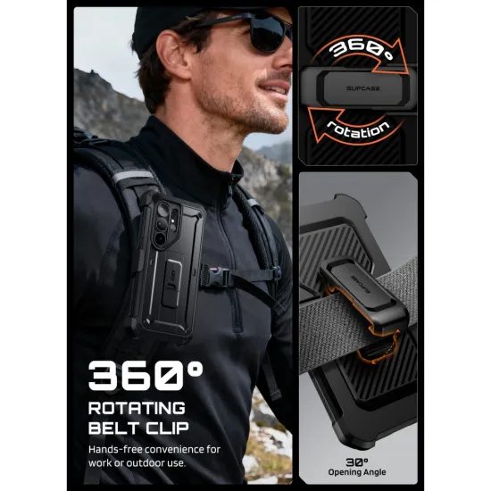 Supcase Unicorn Beetle Pro + σκληρυμένο γυαλί (2 τεμάχια), Samsung Galaxy S26 Ultra, μαύρο