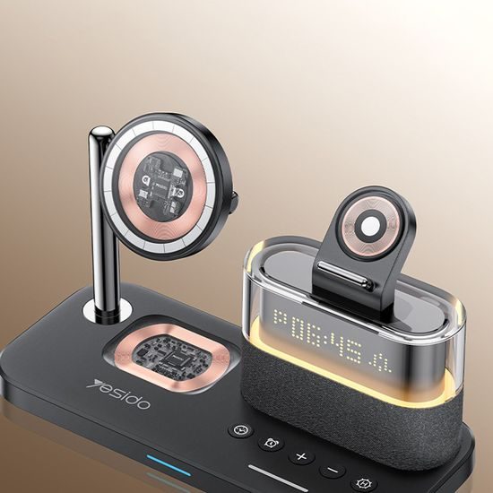 Yesido DS37 Vezeték nélküli töltőállomás, 25 W, fekete