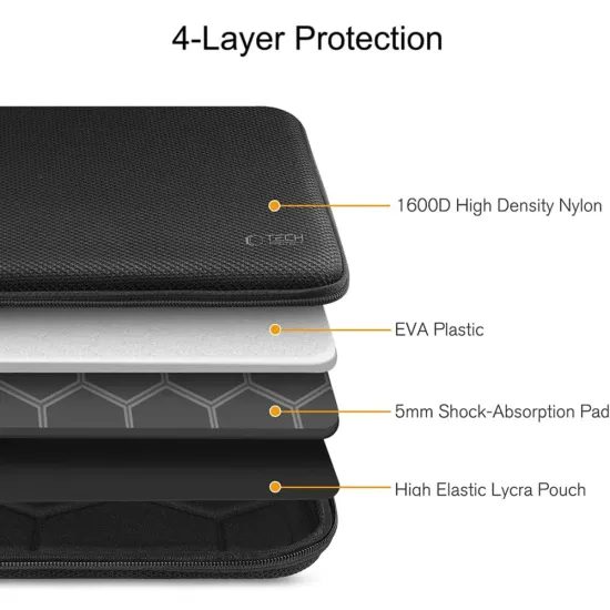 Tech-Protect Hardpouch θήκη laptop 13–14", μαύρη