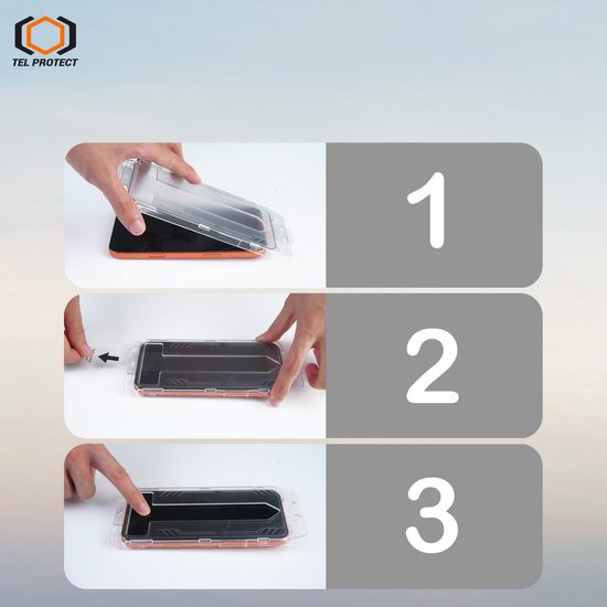 Tel Protect Dust-Free Easy Fit 6D zaštitno kaljeno staklo, Samsung Galaxy S25, 2 komada, crno