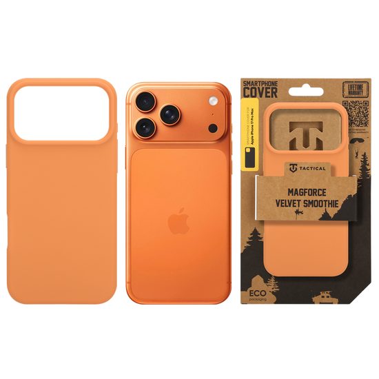 Tactical MagForce Velvet Smoothie Hoesje - iPhone 17 Pro Max - MagSafe geschikt - Oranje