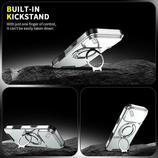 Camslide Stand etui, iPhone 18 Pro Max, srebrn