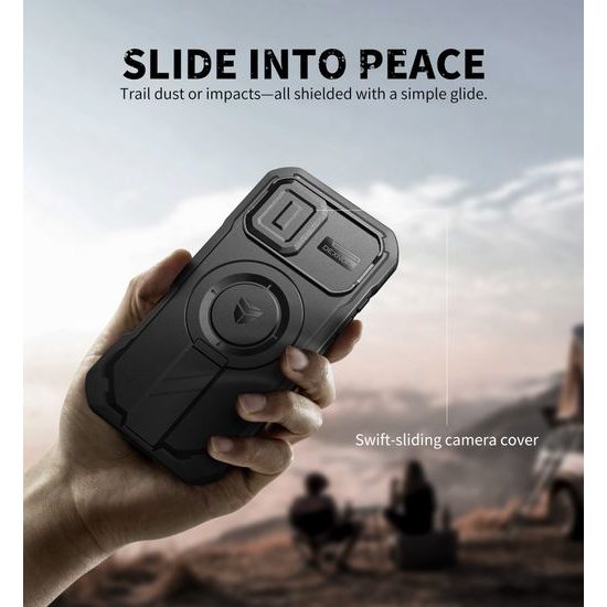 Dexnor Privacy MagSafe Kickstand Camprotector etui iPhone 17, czarne