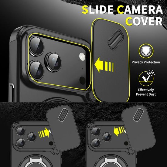 Camslide Stand etui, iPhone 18 Pro Max, črn