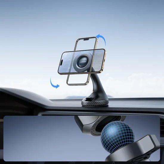 Joyroom JR-ZS406 magnetický držiak na čelné sklo / palubnú dosku, čierny