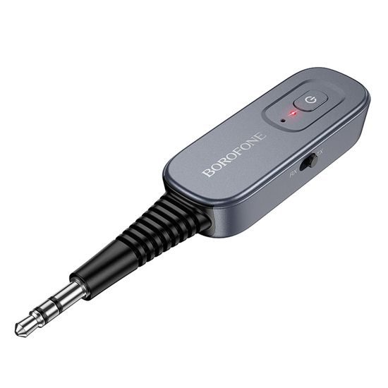 Borofone BC51 Bluetooth Audio Adapter AUX Empfänger und Sender - 2-in-1 RX/TX Modus - Plug & Play - Grau