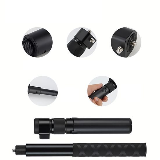 Profesionalni teleskopski selfie štap 1,2 m s integriranim stativom za akcijske kamere i 360° kamere