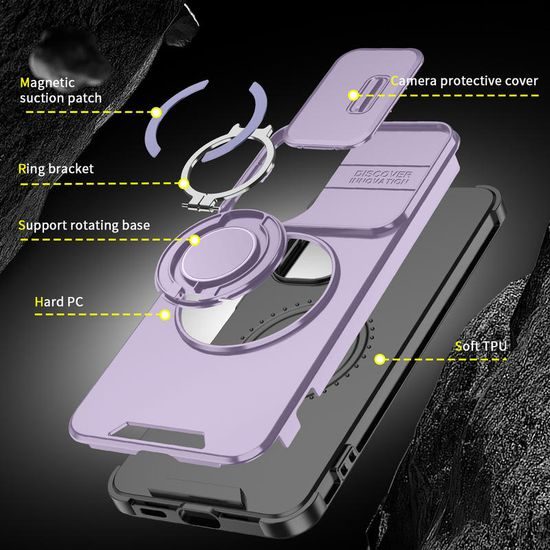 Husă Camslide Stand, Samsung Galaxy A57, violet