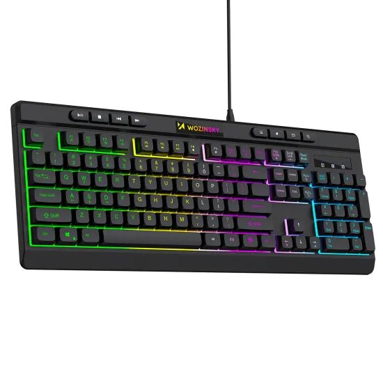 Wozinsky WKG-1044 Ενσύρματο Gaming Πληκτρολόγιο με Φωτισμό, Μαύρο