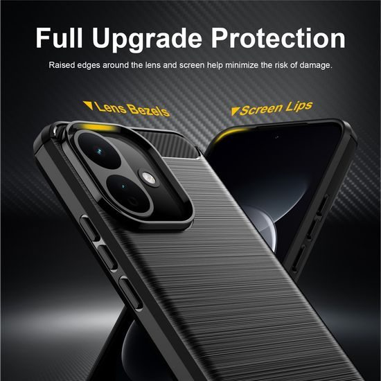 Carbon obal, Xiaomi Redmi Note 17 Pro 5G, černý
