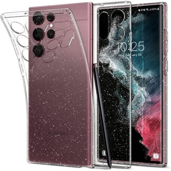 Spigen Liquid Crystal ovitek za mobilni telefon, Samsung Galaxy S22 Ultra, Glitter Crystal