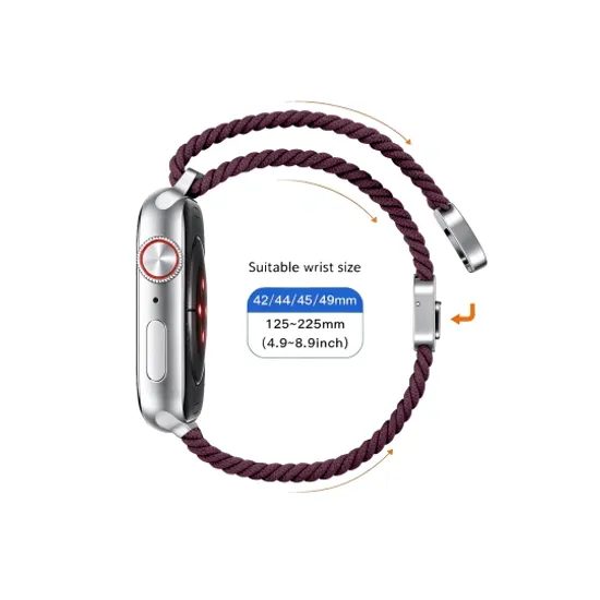 Tech-Protect NylonMag Apple Watch 8 / 9 / 10 / 11 / 12 / SE Ultra (44 / 45 / 46 / 49 mm), vínový