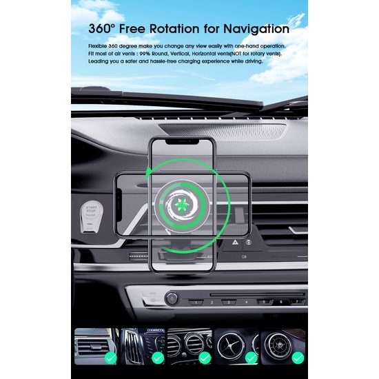 Βάση αυτοκινήτου MagSafe με ασύρματη φόρτιση και ενεργητική ψύξη