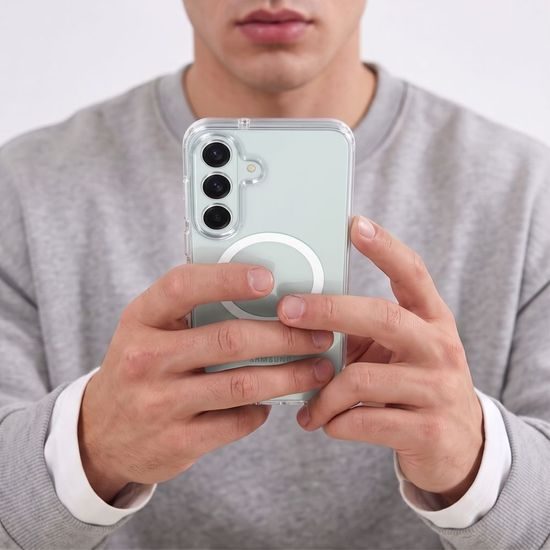 Samsung Galaxy S26 FE ümbris – Tech-Protect Flexair Hybrid MagSafe'iga – läbipaistev