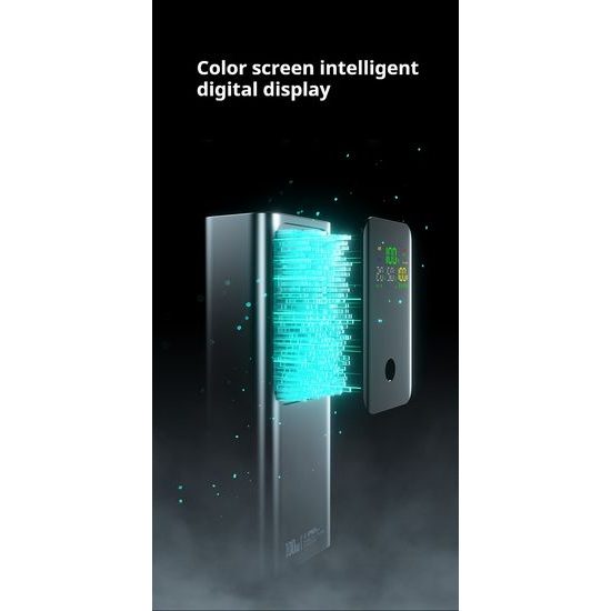 Συμπαγής power bank για γρήγορη φόρτιση laptop, 100W, 20.000 mAh, μαύρο