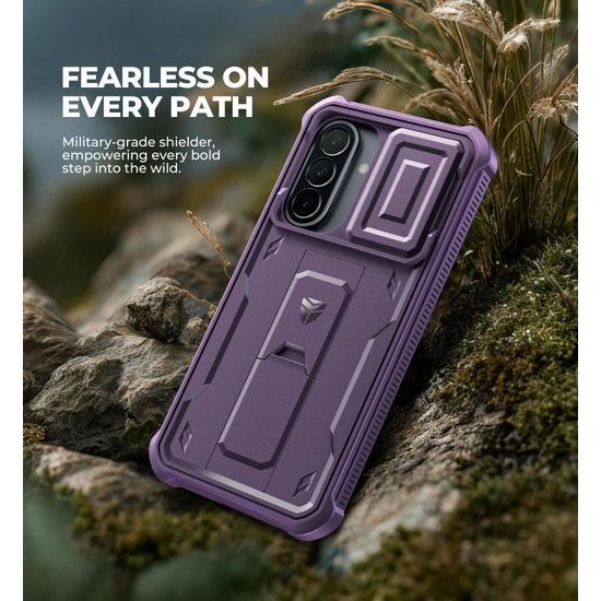 Dexnor 360 Kickstand Camprotector tok Samsung Galaxy A57, lila