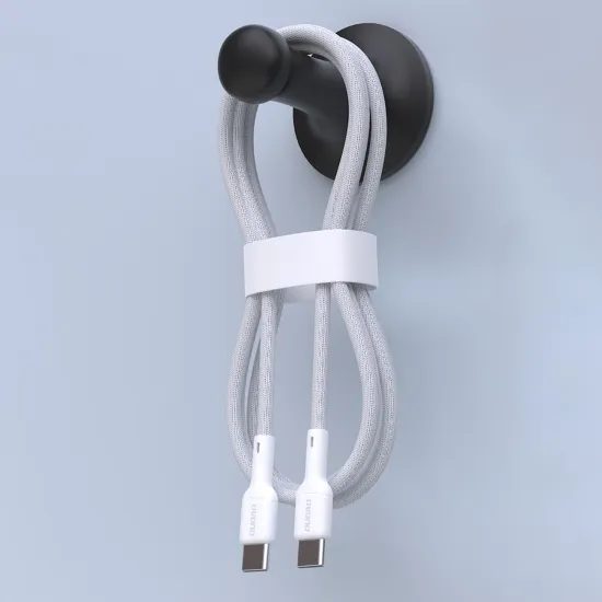 Καλώδιο Dudao L9C USB-C – USB-C, 65W, 1 m, λευκό
