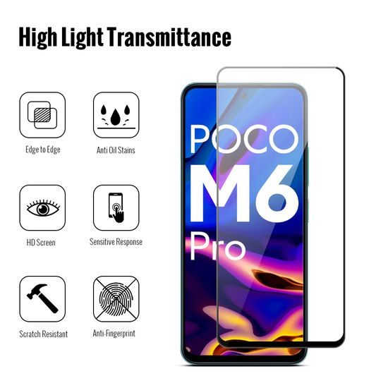 JP 2x 3D steklo, Xiaomi Poco M6 Pro, črno