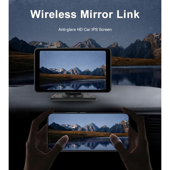 7" CarPlay zaslon za auto s bežičnim CarPlay i Android Auto, 2K autokamerom i stražnjom kamerom